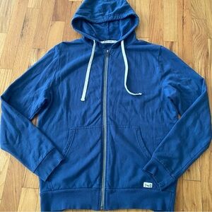 Marine Layer Blue Zip-Up Hoodie Sweater